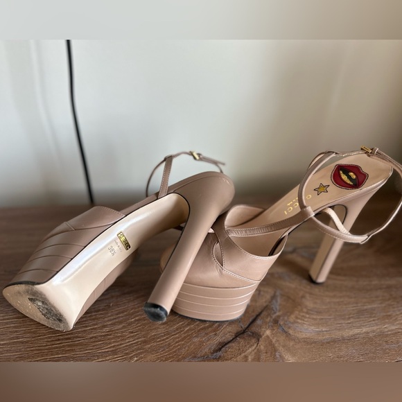 Gucci leather platform pumps - size 8 1/2 - Picture 10 of 11